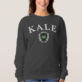 Funny Vegan Kale University Logo スウェットシャツ (正面)