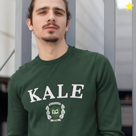 Funny Vegan Kale University Logo スウェットシャツ