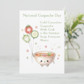 funny vegetables National Gazpacho Day サンキューカード (スタンド正面)