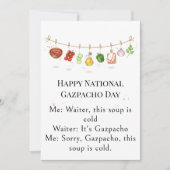funny vegetables National Gazpacho Day サンキューカード (正面)