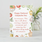 funny vegetables National Gazpacho Day サンキューカード (スタンド正面)