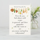 funny vegetables National Gazpacho Day サンキューカード (スタンド正面)
