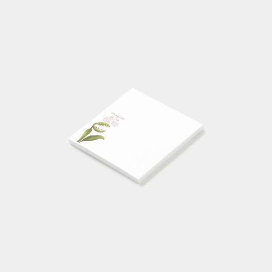 Funny Venus Flytrap with Warning Message ポストイット (アングル)