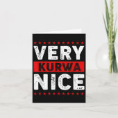 Funny Very Kurwa Nice Lish English Sarcasm Quote M カード (正面)