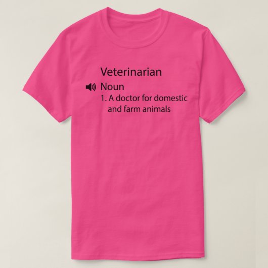 Funny Veterinarian Definition 3 Tシャツ (デザイン正面)