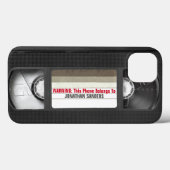 Funny VHS Tape with Name Case-Mate iPhoneケース (裏面 (横))
