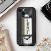 Funny VHS Tape with Name iPhoneケース