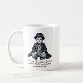 Funny Victorian Baby Boy Print | Humorous Nursery  コーヒーマグカップ