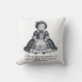 Funny Victorian Baby Girl Print Humorous Nursery クッション