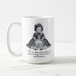 Funny Victorian Baby Girl Print Humorous Nursery コーヒーマグカップ