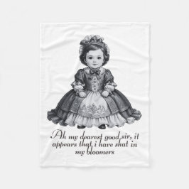 Funny Victorian Baby Girl Print Humorous Nursery フリースブランケット