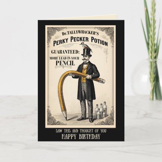 Funny Victorian Birthday Card カード (正面)