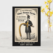 Funny Victorian Birthday Card カード (黄色い花)