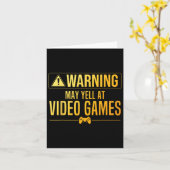 Funny Video Game Art For Men Women Gaming Nerd Pc カード (黄色い花)