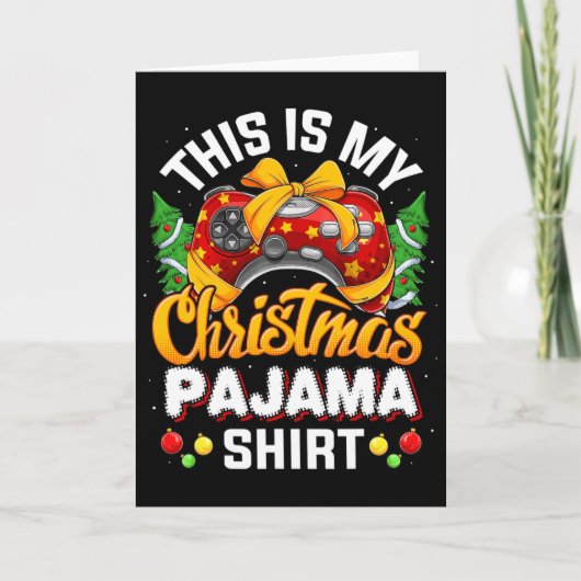 Funny Video Game Controller Christmas Santa Hat Ga カード (正面)