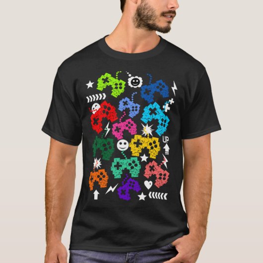 Funny Video Game Controller for Gamers Boys Kids T Tシャツ (正面)