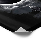 Funny Vintage Astronaut Space Eclipse Science ポスター (角)