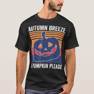 Funny Vintage Autumn Breeze And Pumpkin Please Hal Tシャツ