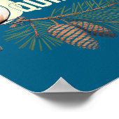 Funny Vintage Bird Nature Illustration Please Chew ポスター (角)