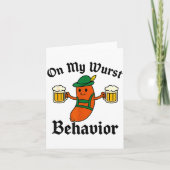 Funny Vintage German Octoberfest Wurst  カード (正面)