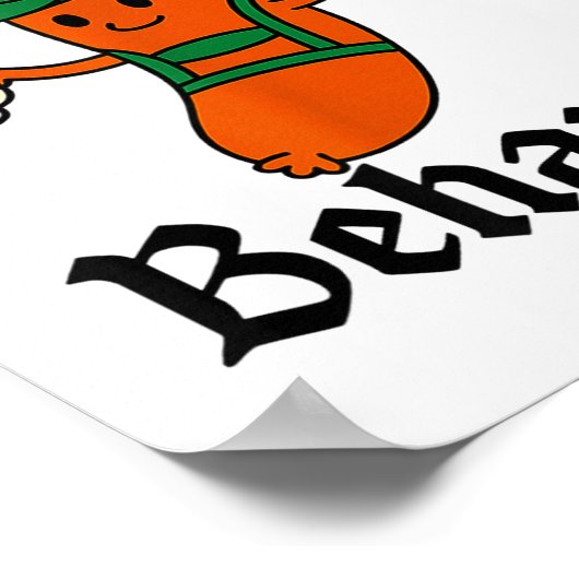 Funny Vintage German Octoberfest Wurst  ポスター (角)