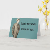 Funny Vintage Happy Birthday カード (黄色い花)