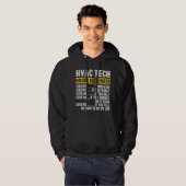Funny Vintage HVAC Technician Apparel Hourly Rate  パーカ (正面フル)