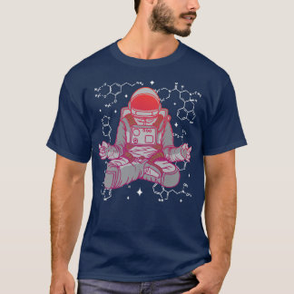 Funny Vintage Lotus Meditating Zen Astronaut Tシャツ
