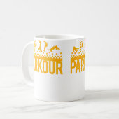 Funny Vintage Parkour Running 	 Christmas Gift Kid コーヒーマグカップ (正面左)