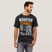 Funny Vintage Roofer Apparel Construction Hourly R Tシャツ (正面フル)