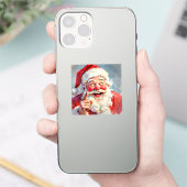 Funny Vintage Santa Claus Christmas シール (スマートフォン)