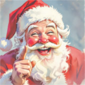 Funny Vintage Santa Claus Christmas シール (正面)