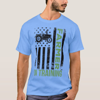 Funny Vintage Tractor Idea Farmer In Training Tシャツ