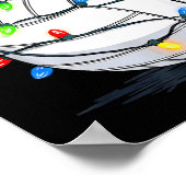 Funny Volleyball Ball Christmas Graphics Lights Lo ポスター (角)