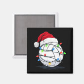 Funny Volleyball Ball Christmas Graphics Lights Lo マグネット (正面/裏面)