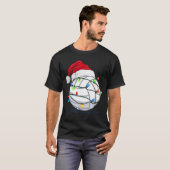 Funny Volleyball Ball Christmas Graphics Lights Lo Tシャツ (正面フル)