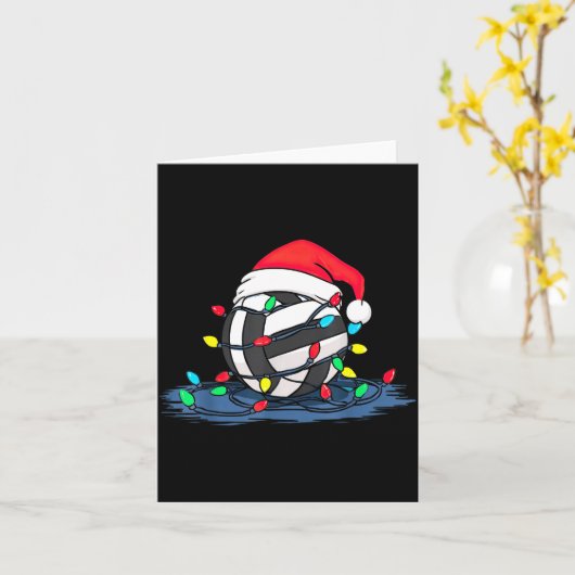 Funny Volleyball Christmas Graphics Lights Lover P カード (黄色い花)