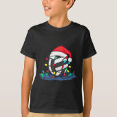 Funny Volleyball Christmas Graphics Lights Lover P Tシャツ (正面)