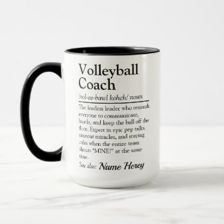 Funny Volleyball Coach Definition Custom Gift マグカップ