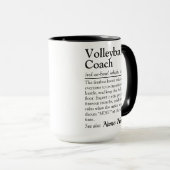 Funny Volleyball Coach Definition Custom Gift マグカップ (正面右)