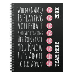 Funny Volleyball Team Player Gifts For Her Girls ノートブック