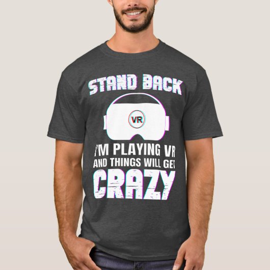 Funny VR Gaming Design For Men Women Virtual Reali Tシャツ (正面)