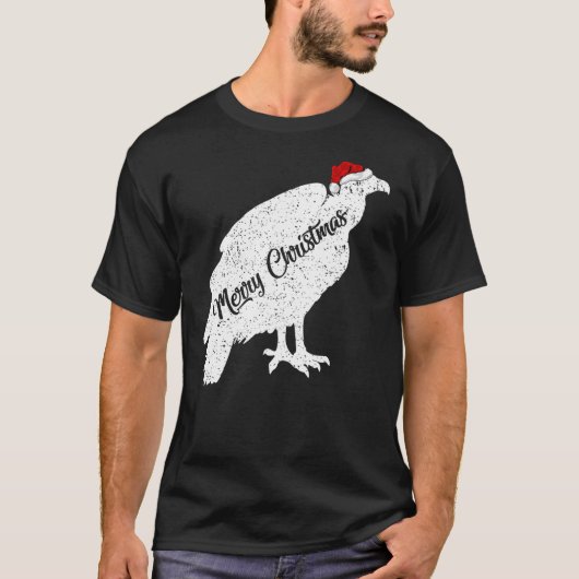 Funny Vulture Bird Lover Xmas Santa Hat Vulture Ch Tシャツ (正面)