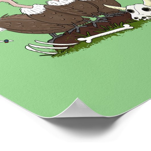 Funny vultures humour cartoon ポスター (角)