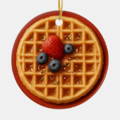 Funny Waffle Ornament – Personalized Gift Idea セラミックオーナメント (正面)