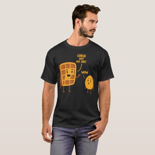 Funny Waffle Themed For Waffle Lover Waffle Wednes Tシャツ (正面フル)
