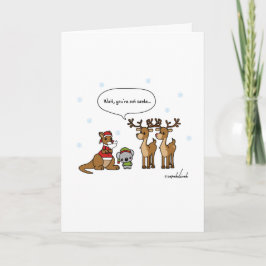 Funny Wait You're Not Santa Christmas Card シーズンカード