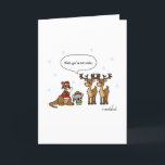 Funny Wait You're Not Santa Christmas Card シーズンカード<br><div class="desc">When the Aussies try to blend into a white Christmas... </div>