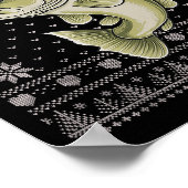 Funny Walleye Fish Ugly Christmas Sweater Santa Xm ポスター (角)