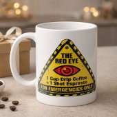 Funny Warning Caffeine Emergency Red Eye Recipe コーヒーマグカップ